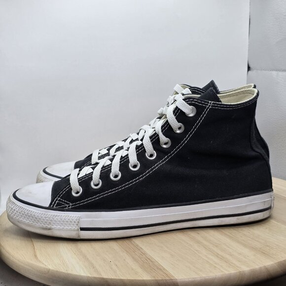 Converse Black and White High-Top Athletic Shoes - Picture 1 of 8